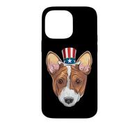 Custodia per iPhone 14 Pro Max Corgi Uncle Sam 4 luglio USA Dog Puppy