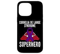Custodia per iPhone 14 Pro Max Cornelia De Lange Syndrome Superhero Warrior Nastro Viola