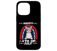 Custodia per iPhone 14 Pro Max Cornish Rex Cat Happy 4th Of July Patriotic American Cats