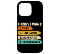 Custodia per iPhone 14 Pro Max Cose che voglio Auto Ricambi Auto Garage Più Grande Divertente Amante Dell'automobile