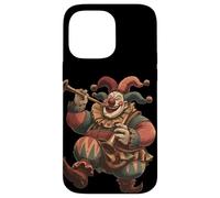 Custodia per iPhone 14 Pro Max Costume da Joker medievale per clown che canta e balla