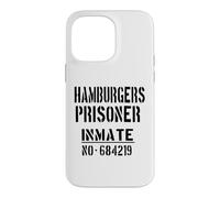 Custodia per iPhone 14 Pro Max Costume da prigioniero di hamburger, per gli amanti degli hamburger, per Halloween