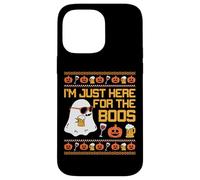 Custodia per iPhone 14 Pro Max Costume divertente per Halloween con scritta "I'm just here for the boos"