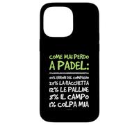 Custodia per iPhone 14 Pro Max Cover Padel Divertente - Regalo per chi gioca a padel