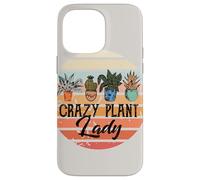 Custodia per iPhone 14 Pro Max Crazy Plant Lady Retro Tramonto Pianta D'appartamento Giardiniere Boho