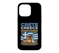Custodia per iPhone 14 Pro Max Creta Grecia Bandiera Isola Grafico di viaggio