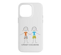 Custodia per iPhone 14 Pro Max Cugini pazzi divertenti delle donne, ragazze due cugini