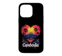 Custodia per iPhone 14 Pro Max Cuore Bandiera Cambogia