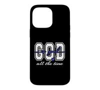 Custodia per iPhone 14 Pro Max Cuore carino con scritta in lingua inglese "God Is Good All The Time"