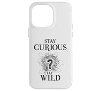 Custodia per iPhone 14 Pro Max Curious Stay Wild Question Mark Scribble Inspirational Love