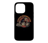 Custodia per iPhone 14 Pro Max "Custom Motorcycles" Retro Biker Lowbrow Wolf Rockabilly 50s
