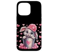 Custodia per iPhone 14 Pro Max Cute Bunny In Valentines Basket Hearts For Rabbit Mom