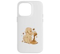 Custodia per iPhone 14 Pro Max Cute Dog Coffee Lover Funny Caffeine Design