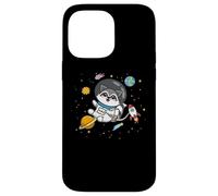 Custodia per iPhone 14 Pro Max Cute Funny Kawaii Cartoon Kids Astronaut Space Raccoon Lover