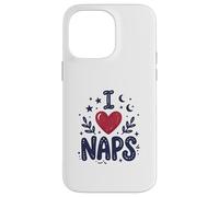 Custodia per iPhone 14 Pro Max Cute I heart Naps design for Moms, Sleepy Girl Funny Mom