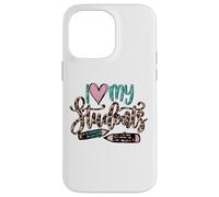 Custodia per iPhone 14 Pro Max Cute Teacher Leopard Decor For Women I Love My Students