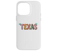Custodia per iPhone 14 Pro Max Cute Vintage Boho Texas State Floral Bubble Women and Girls