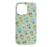 Custodia per iPhone 14 Pro Max Cute Womens Kids Girls Kawaii Bubble Boba Tea Animals