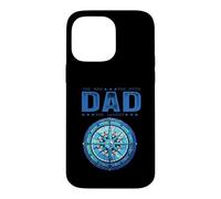 Custodia per iPhone 14 Pro Max Dad The Man Myth Legend Cool Nautical Compass Festa del papà