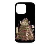 Custodia per iPhone 14 Pro Max Dark Academia Cottagecore Tea Books Botanical Mushroom