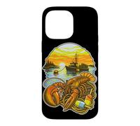 Custodia per iPhone 14 Pro Max Dawn Harbor Boat Silhouette Art