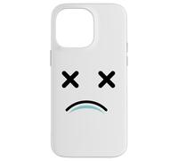 Custodia per iPhone 14 Pro Max Dead Tired Face - Funny Cartoon White/Blue