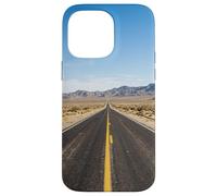 Custodia per iPhone 14 Pro Max Desert Highway Lungo Rettilineo Strada Vasto Paesaggio