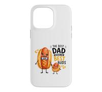 Custodia per iPhone 14 Pro Max Design con hot dog e mini hot dog con scritta "Greatest Father"