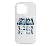 Custodia per iPhone 14 Pro Max Destini delle sei mogli di Enrico VIII Navy Print