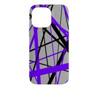 Custodia per iPhone 14 Pro Max Diagonal Dynamics Lilla-Viola e Nero