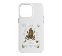 Custodia per iPhone 14 Pro Max Diagramma guida campo vintage anatomia rana arte naturale