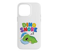 Custodia per iPhone 14 Pro Max Dino Snore - Divertente dinosauro che dorme T-rex Dino Lover per bambini
