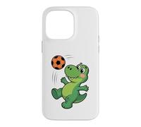 Custodia per iPhone 14 Pro Max Dinosauro che gioca a calcio dinosauri per bambini