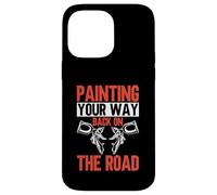 Custodia per iPhone 14 Pro Max Dipingere la strada del ritorno sulla strada pittore