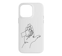 Custodia per iPhone 14 Pro Max Disegno a una linea: mani che raccontano storie