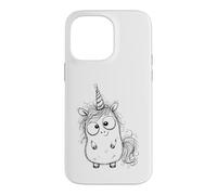 Custodia per iPhone 14 Pro Max Disegno disegnato a mano minimalista di Doodle di schizzo di unicorno