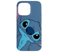 Custodia per iPhone 14 Pro Max Disney Lilo and Stitch - Cucitura a punto carino, colore: grigio ard