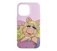 Custodia per iPhone 14 Pro Max Disney The Muppets Miss Piggy Big Face Pink