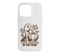 Custodia per iPhone 14 Pro Max Divertente anatra troppo zucca per essere un vero gioco di parole autunnale