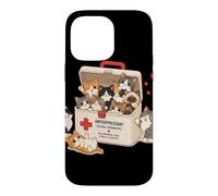 Custodia per iPhone 14 Pro Max Divertente gatto antidepressivo mamma papà bambini miao