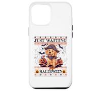 Custodia per iPhone 14 Pro Max divertente Just Waiting For Halloween Golden Retriever Pirate