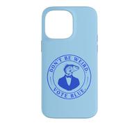 Custodia per iPhone 14 Pro Max Divertente non essere strano voto blu con Fish Man