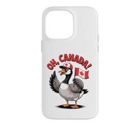 Custodia per iPhone 14 Pro Max Divertente Oh Canada Bandiera Oca Canadese Holding Flag Cartoon