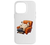 Custodia per iPhone 14 Pro Max Divertente Pug VR Gaming Dog Art