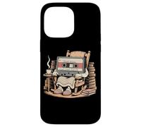 Custodia per iPhone 14 Pro Max Divertente Retro Vecchio Cassette Tape Cartoon con Walker Nostalgia