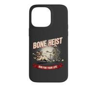 Custodia per iPhone 14 Pro Max Divertente scheletro di rapina all'osso Frenchie che insegue Bulldog Halloween