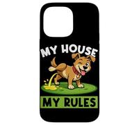 Custodia per iPhone 14 Pro Max Dog My House My Rules Amante dei cani Divertente proprietario di cani Barzellette per animali domestici