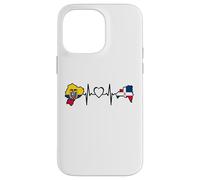 Custodia per iPhone 14 Pro Max Dominican Ecuadorian Heartbeat Ecuador Flag Heritage