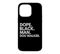 Custodia per iPhone 14 Pro Max Dope Black Man Dog Walker African American Pride