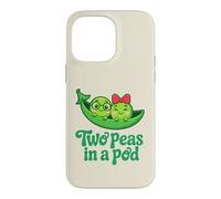 Custodia per iPhone 14 Pro Max Due piselli in un baccello carino coppia romantica amicizia corrispondenza
